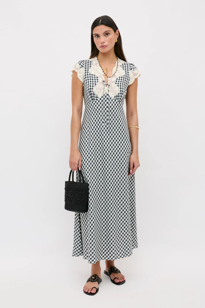 Amari Dress - Beth Check Black