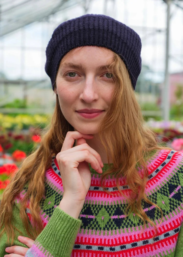 Stitch Beret - Navy