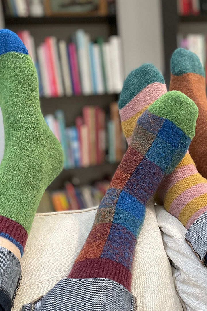 Plain Wool Socks - Green