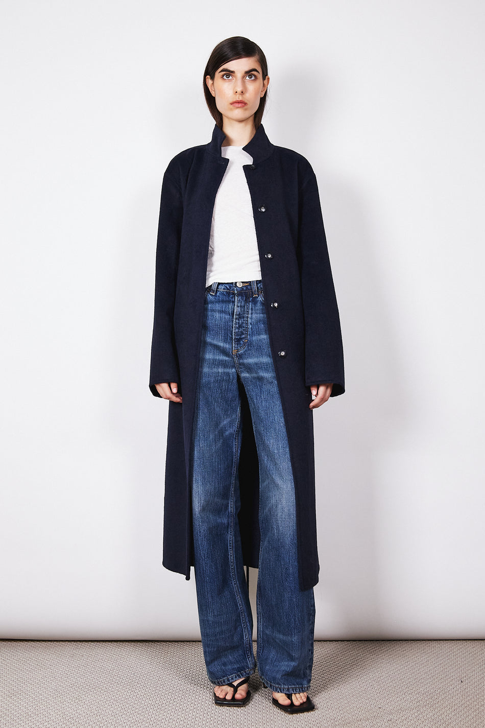Bem Tie Waist Coat- Midnight Blue