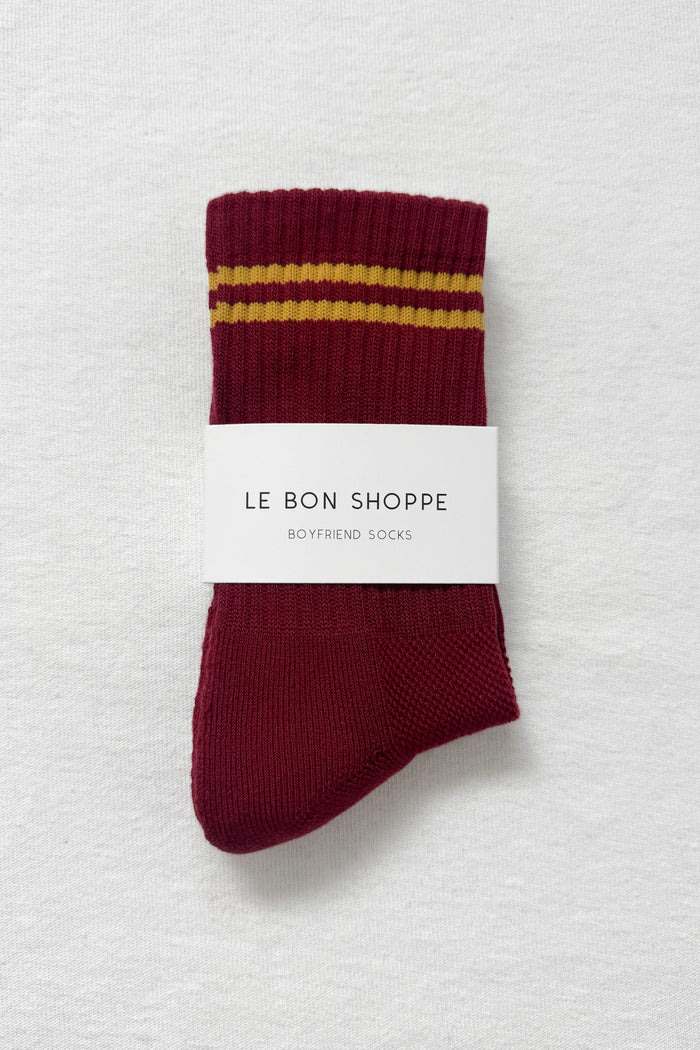Boyfriend Socks - Cardinal