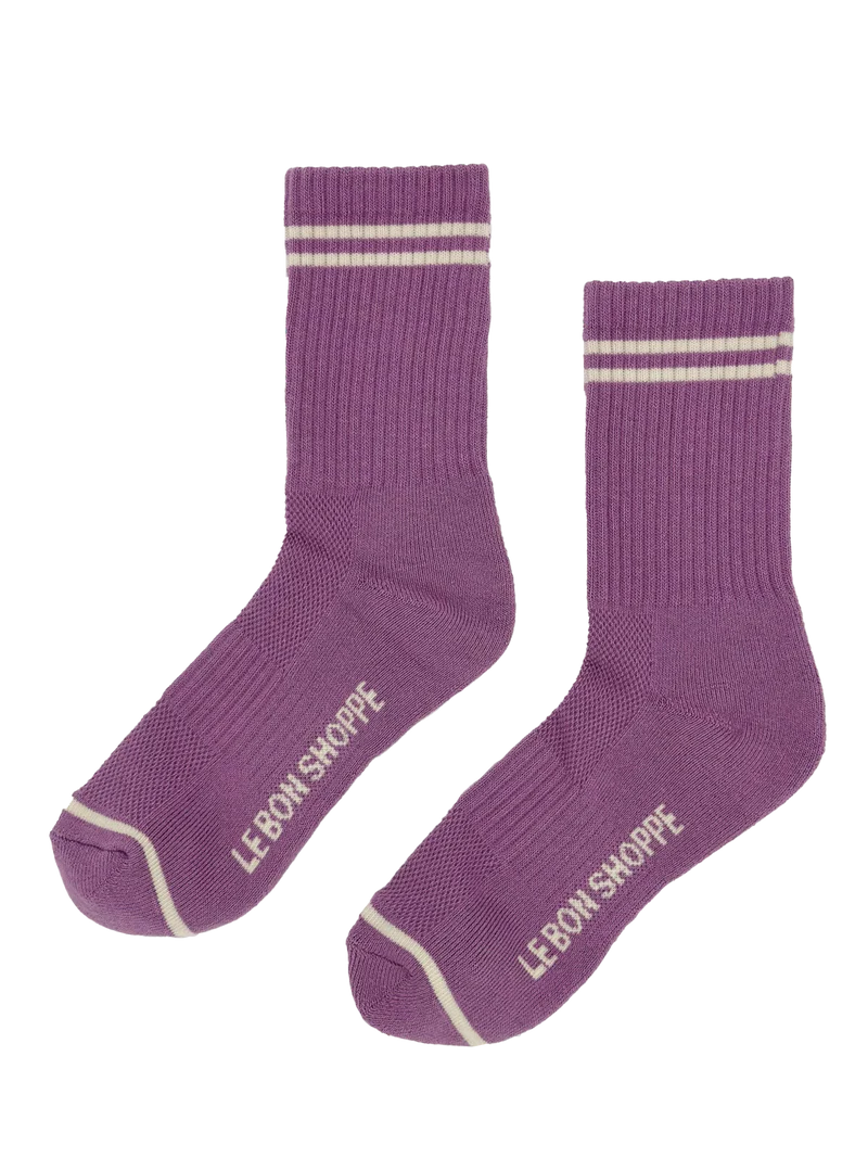 Boyfriend Socks - Grape