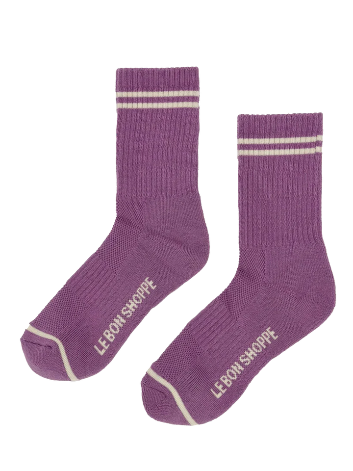 Boyfriend Socks - Grape