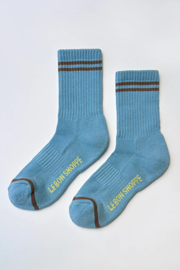 Boyfriend Socks - Powder Blue