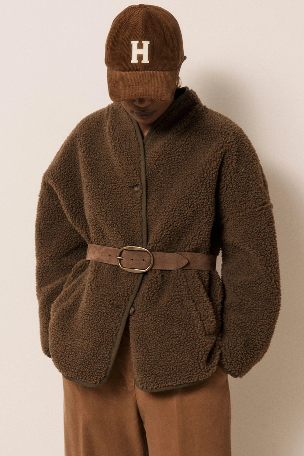 Valdi Sherpa Jacket - Brown
