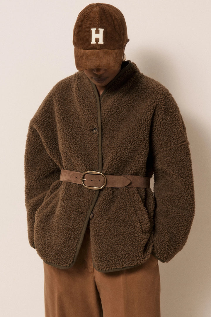 Valdi Sherpa Jacket - Brown