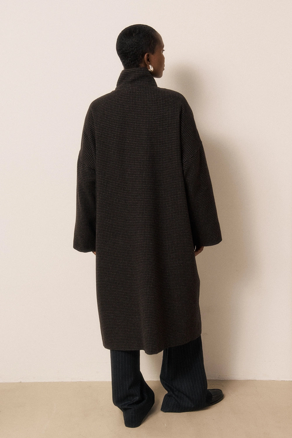 Vito Wool Coat - Houndstooth Tweed