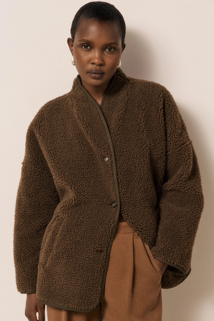 Valdi Sherpa Jacket - Brown