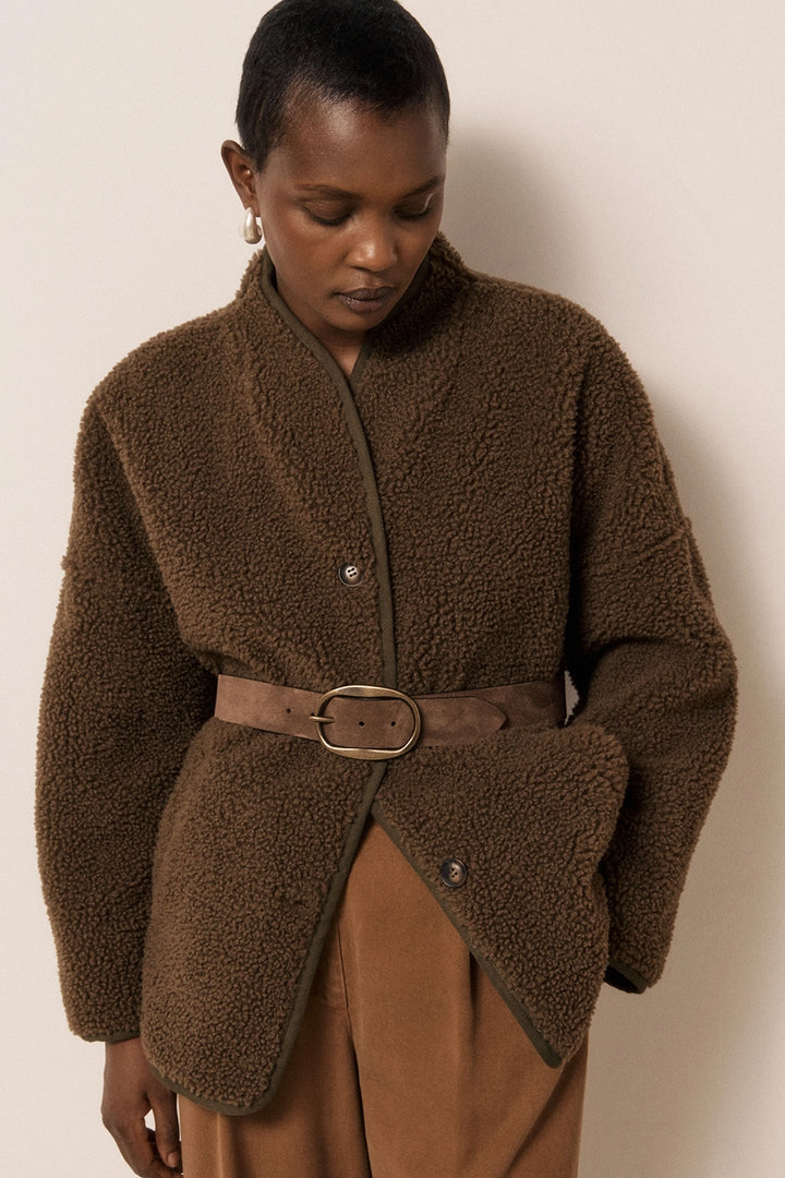 Valdi Sherpa Jacket - Brown