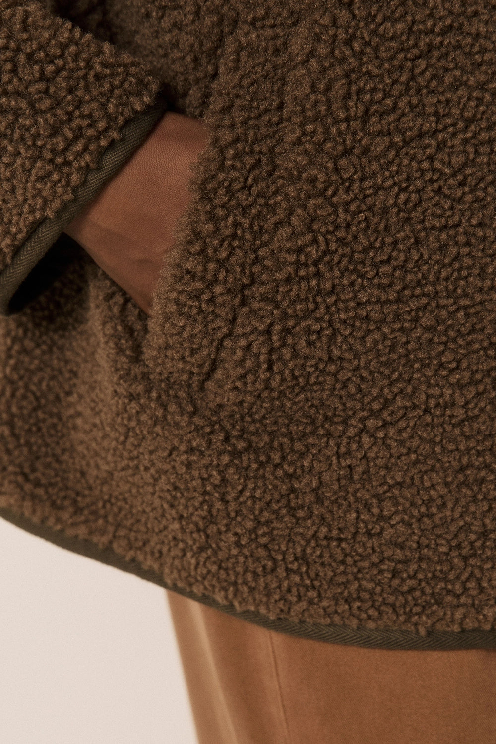 Valdi Sherpa Jacket - Brown