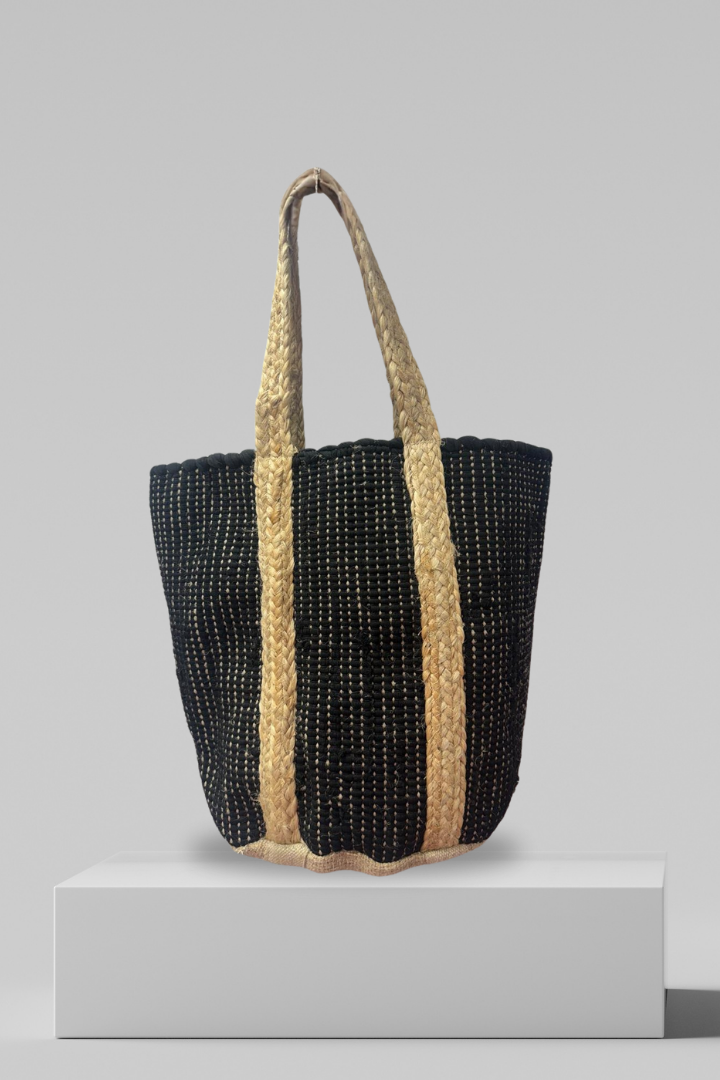 Jute Bag - Black - Frontiers Woman