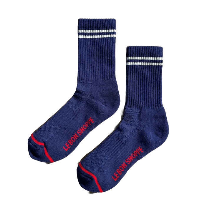 Boyfriend Socks - Navy