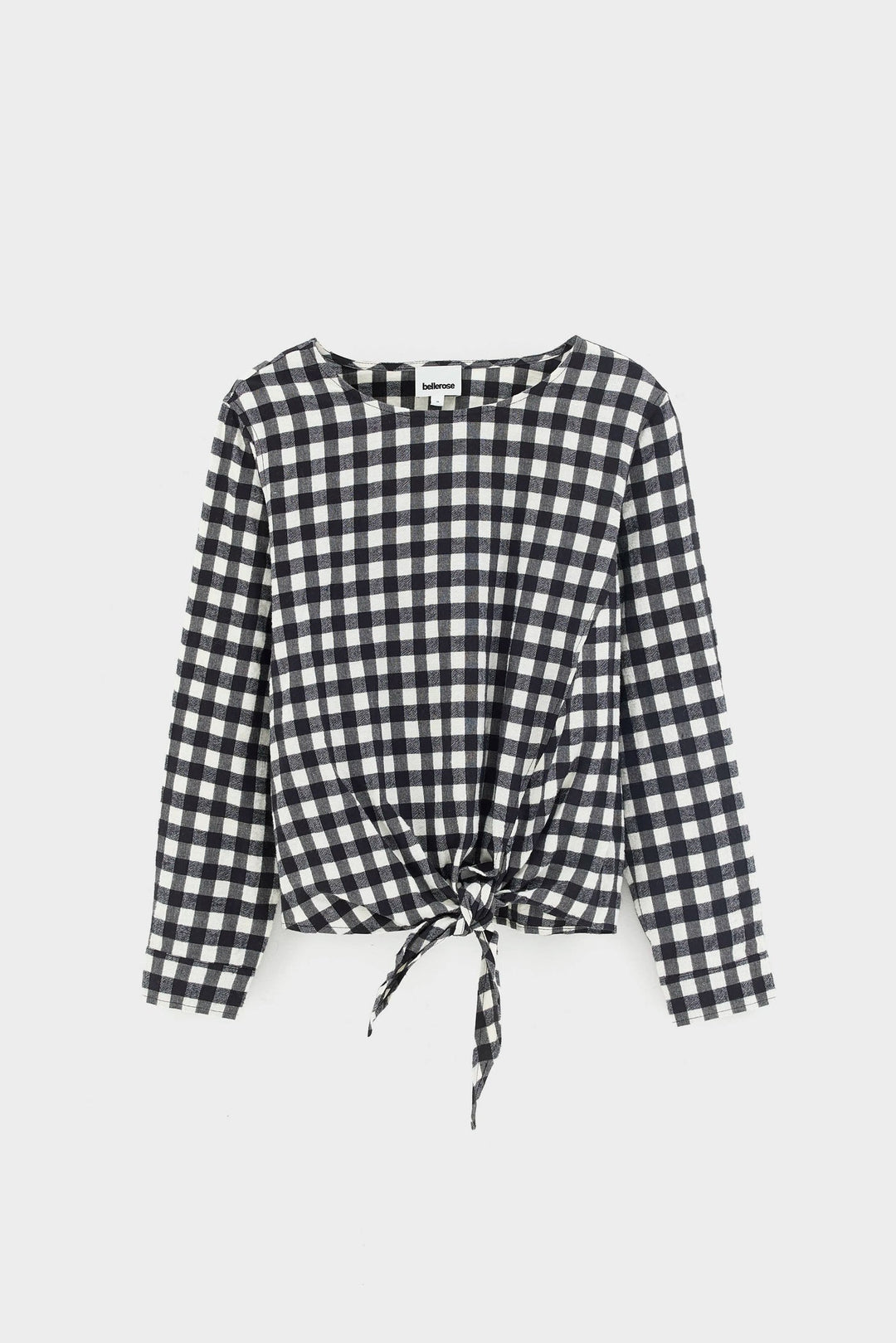 Kami Checked Blouse - Black & Ivory