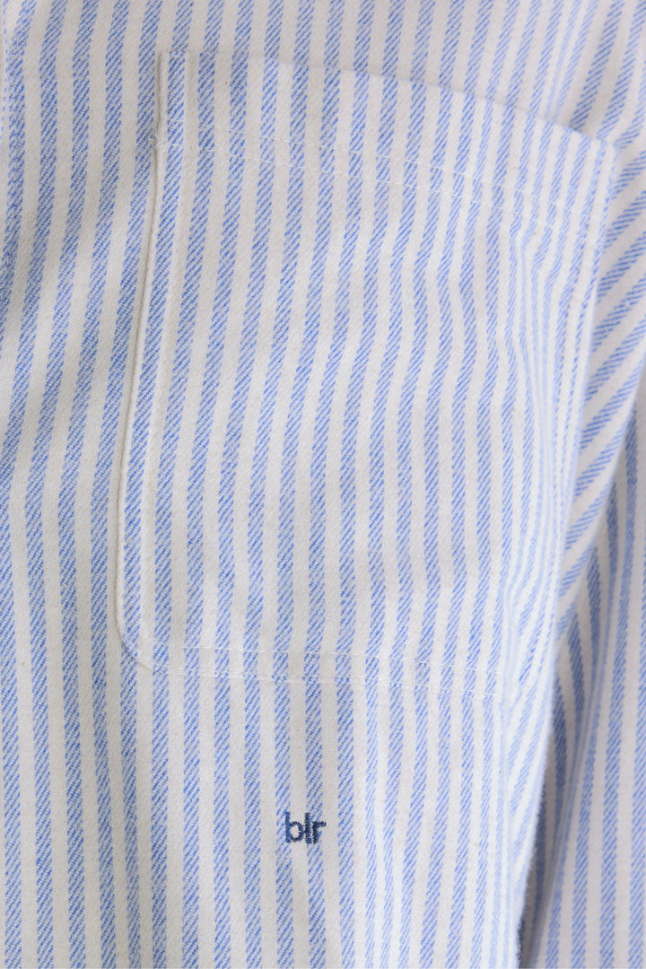 Jaxie Relaxed Stripe Shirt - Light Blue