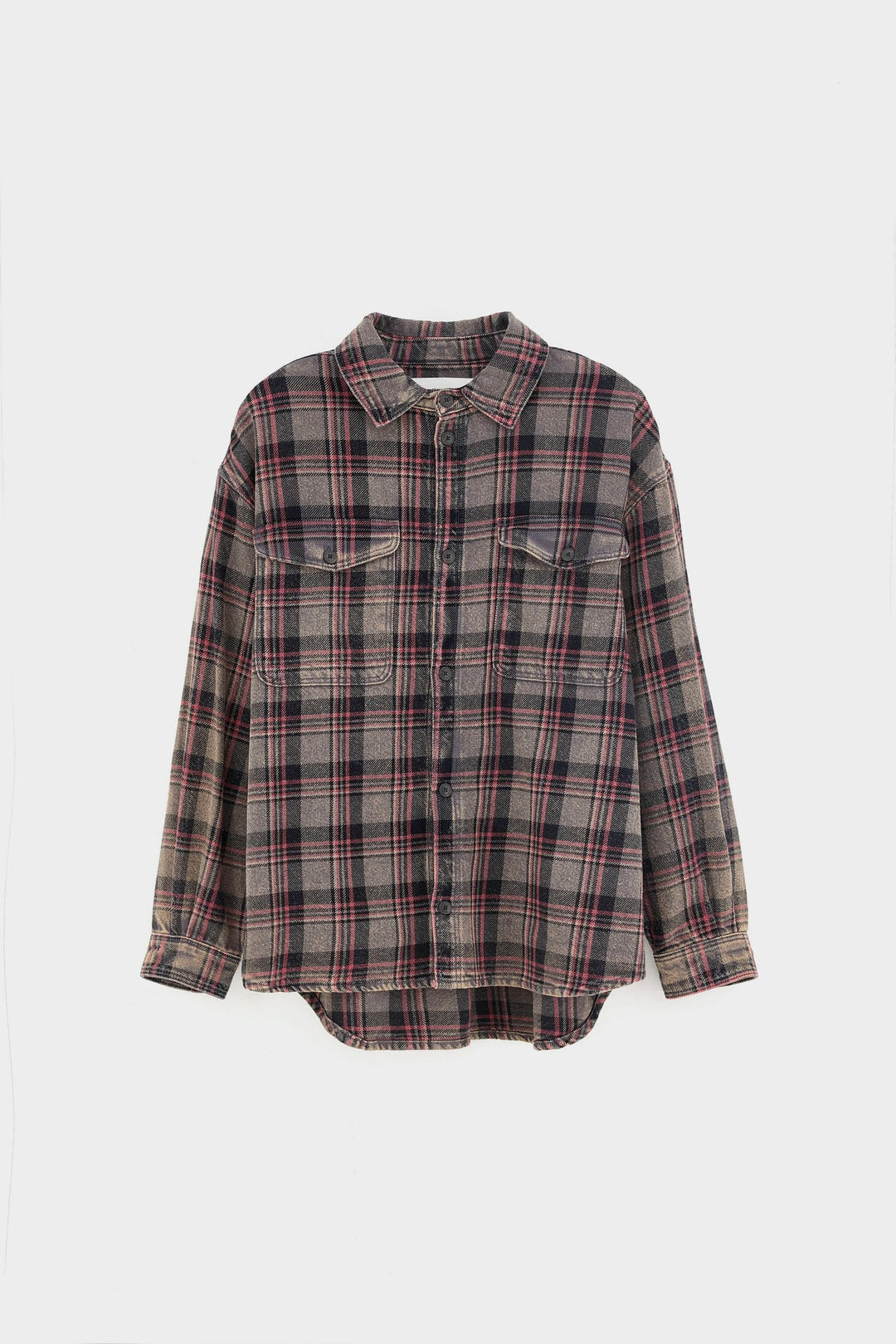 Snow relaxed checked shirt - Brown