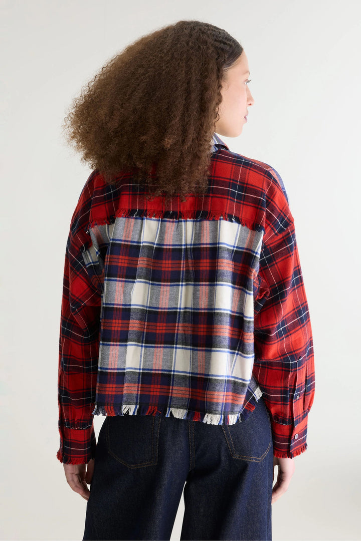 Jonnie Cropped Checked Shirt - Multi check