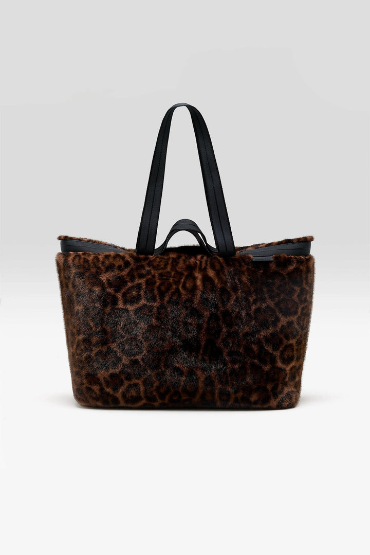 Jommie Faux Fur Tote Bag - Leopard