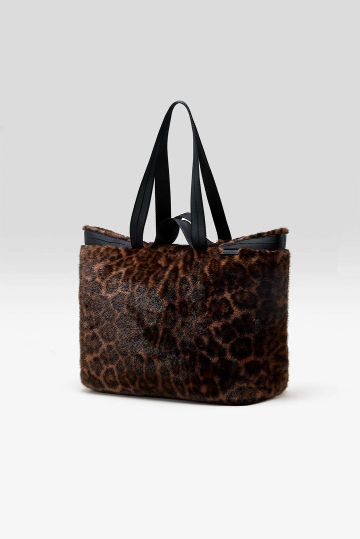 Jommie Faux Fur Tote Bag - Leopard