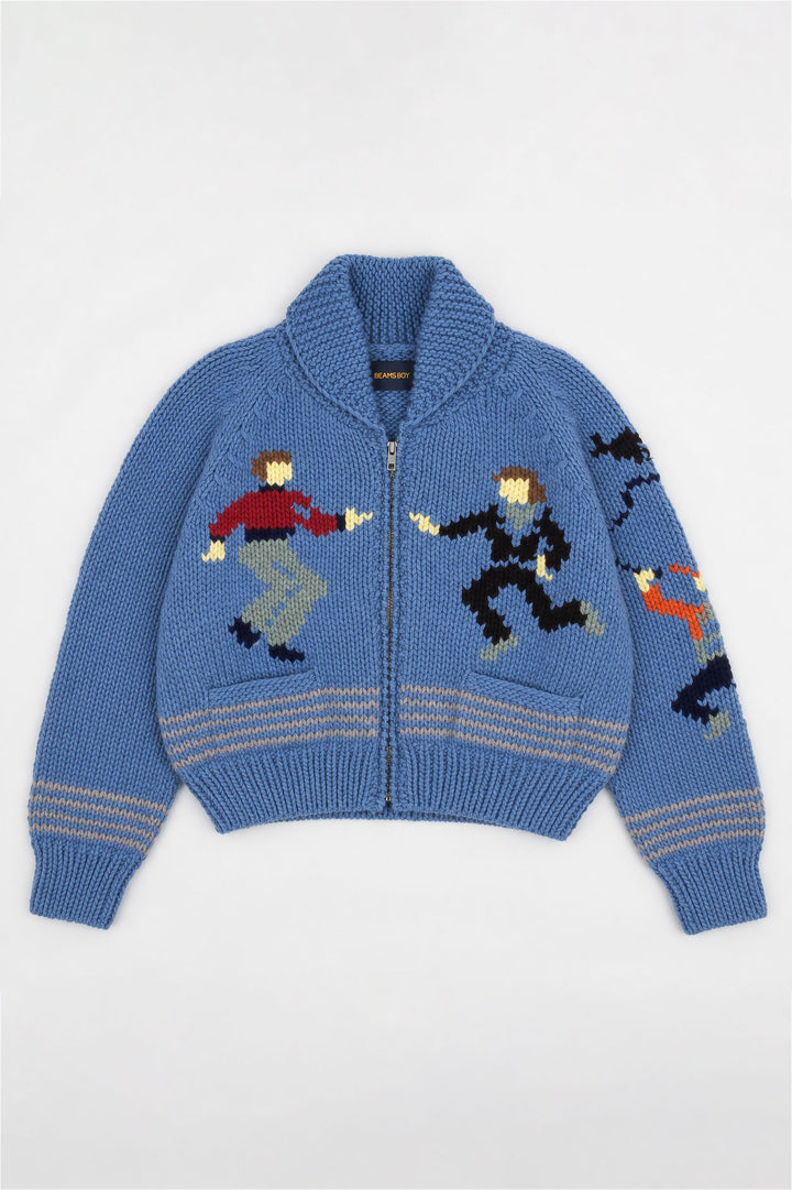 Wool Hand Knit - Blue