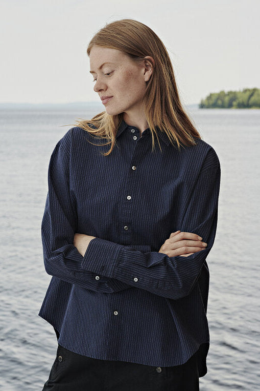 Classic Shirt - Navy Stripe
