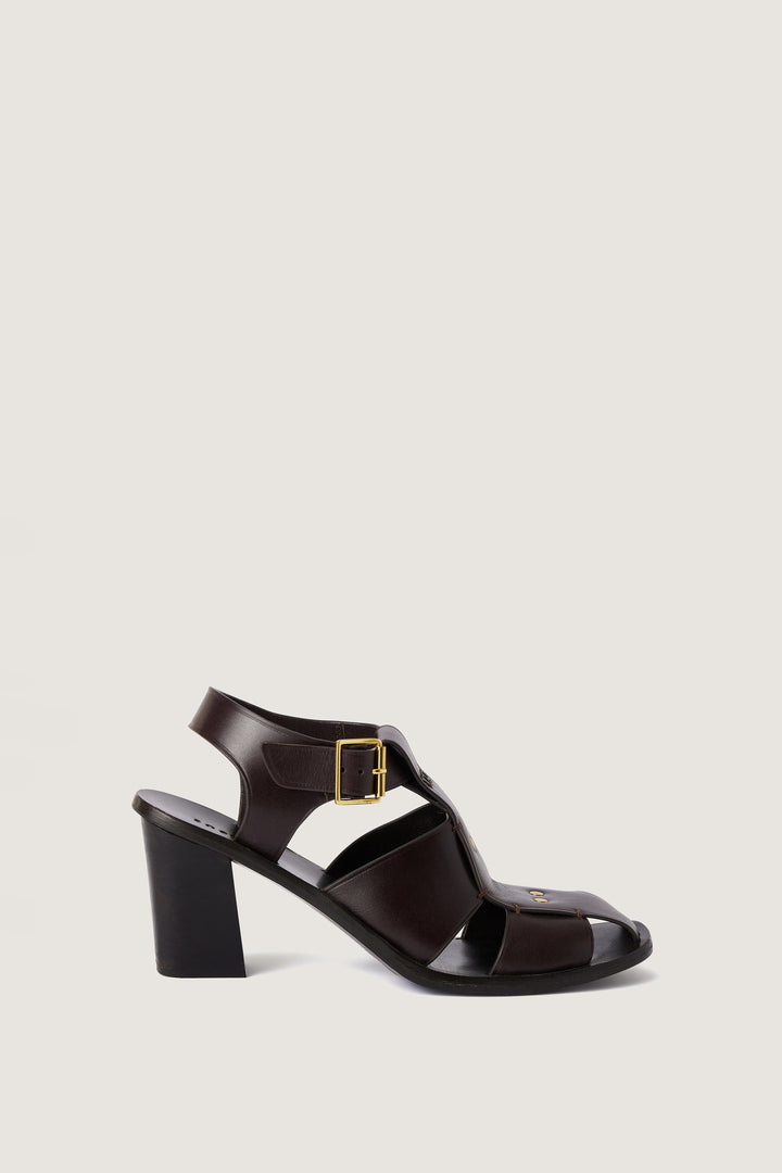 Ales Leather Sandals - Dark Brown