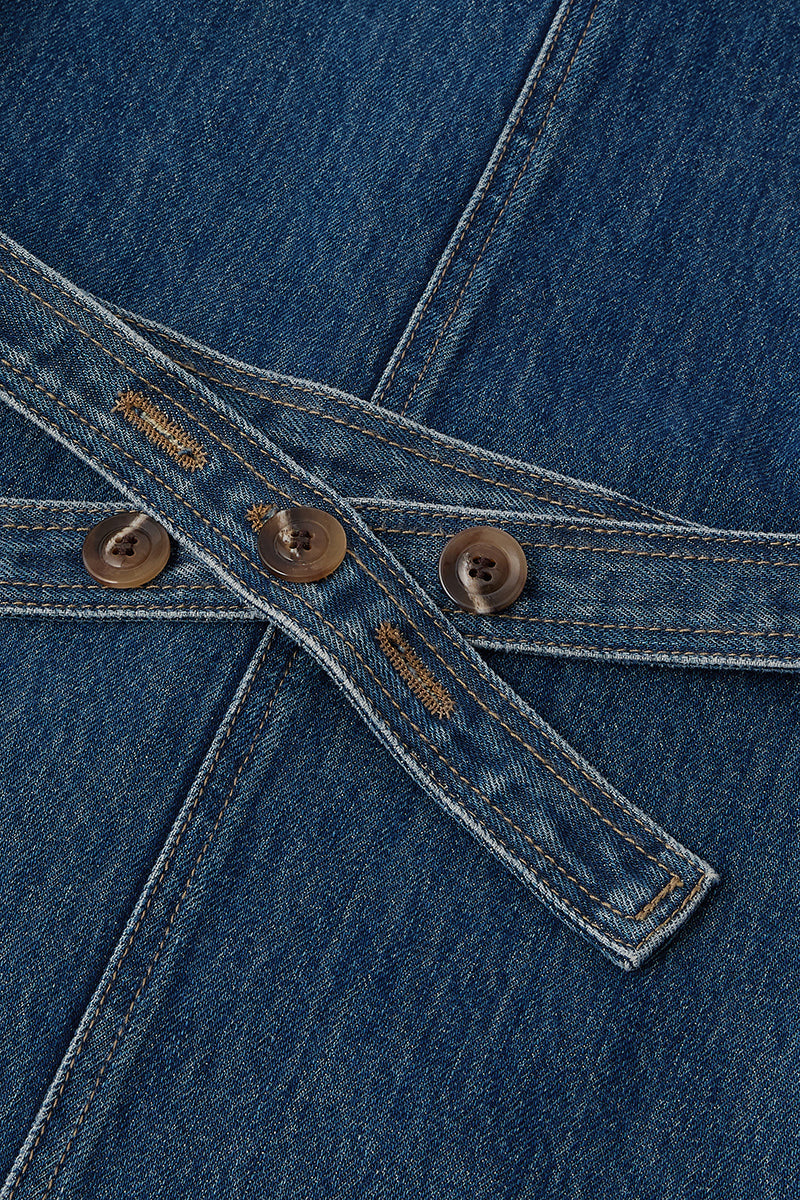 Chance Denim Top - Blue/Green