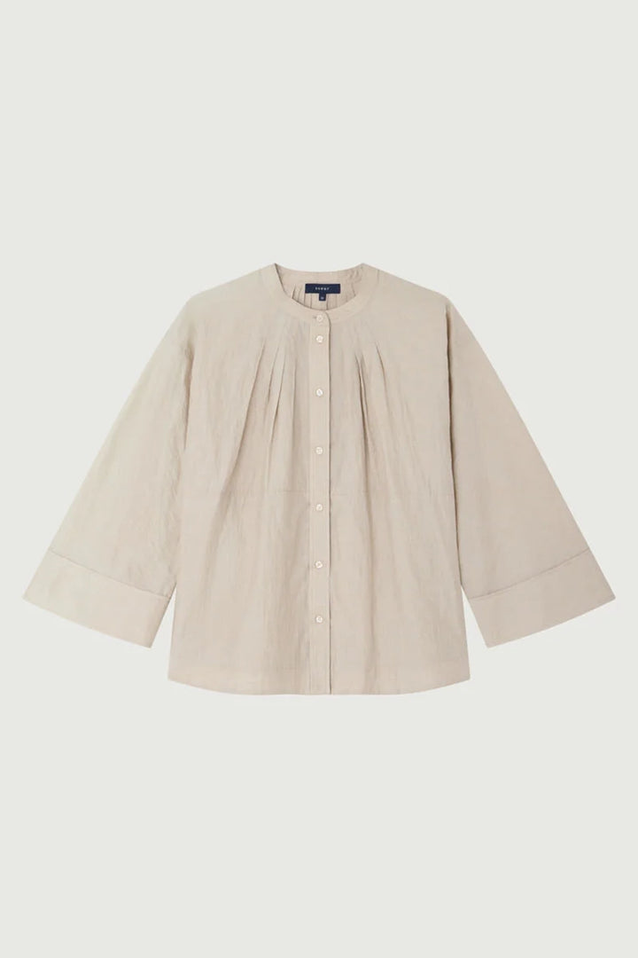 Hennie Linen Blouse - Mastic
