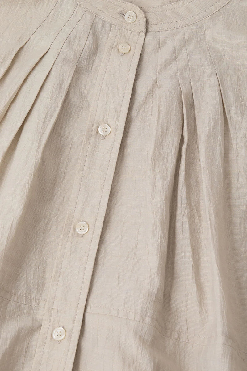 Hennie Linen Blouse - Mastic