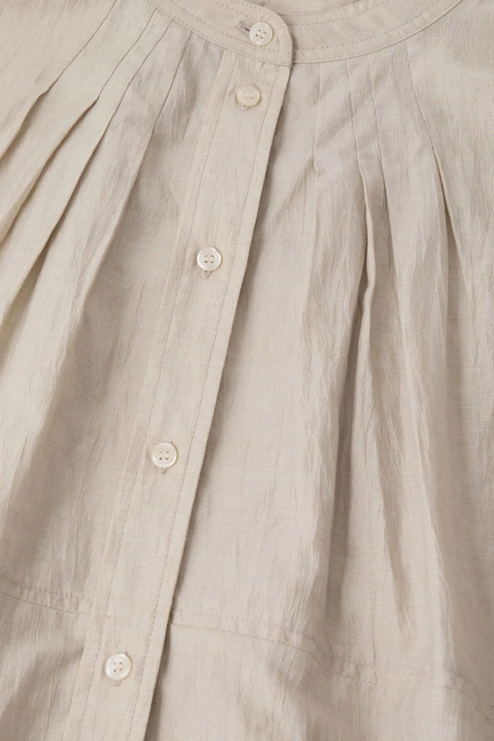 Hennie Linen Blouse - Mastic