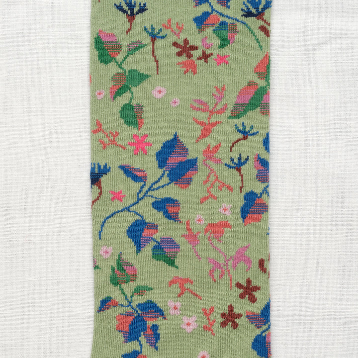 Botanical Knee-Highs - Lime