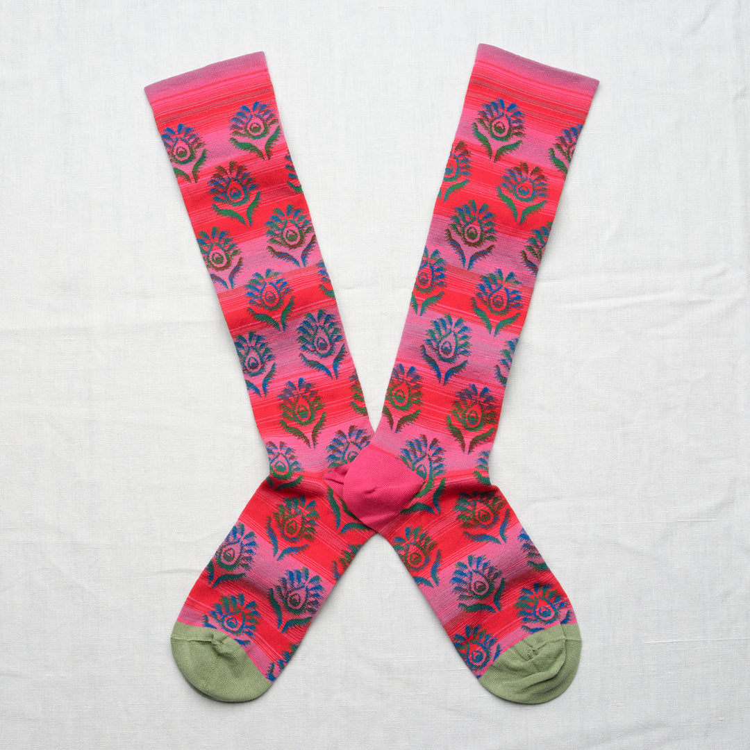 Paisley Knee-Highs - Pink
