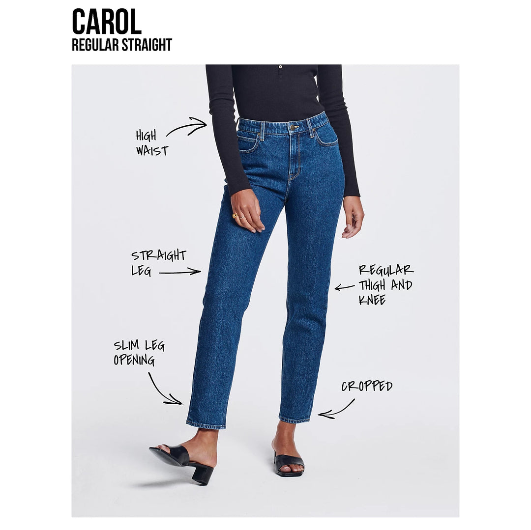 Carol Regular Straight Jeans - Blue Nostalgia