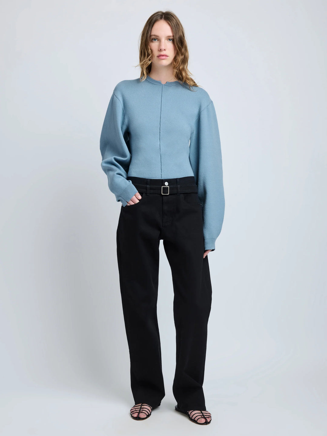 Carolina Sweater - Lark Blue Souffle Knit