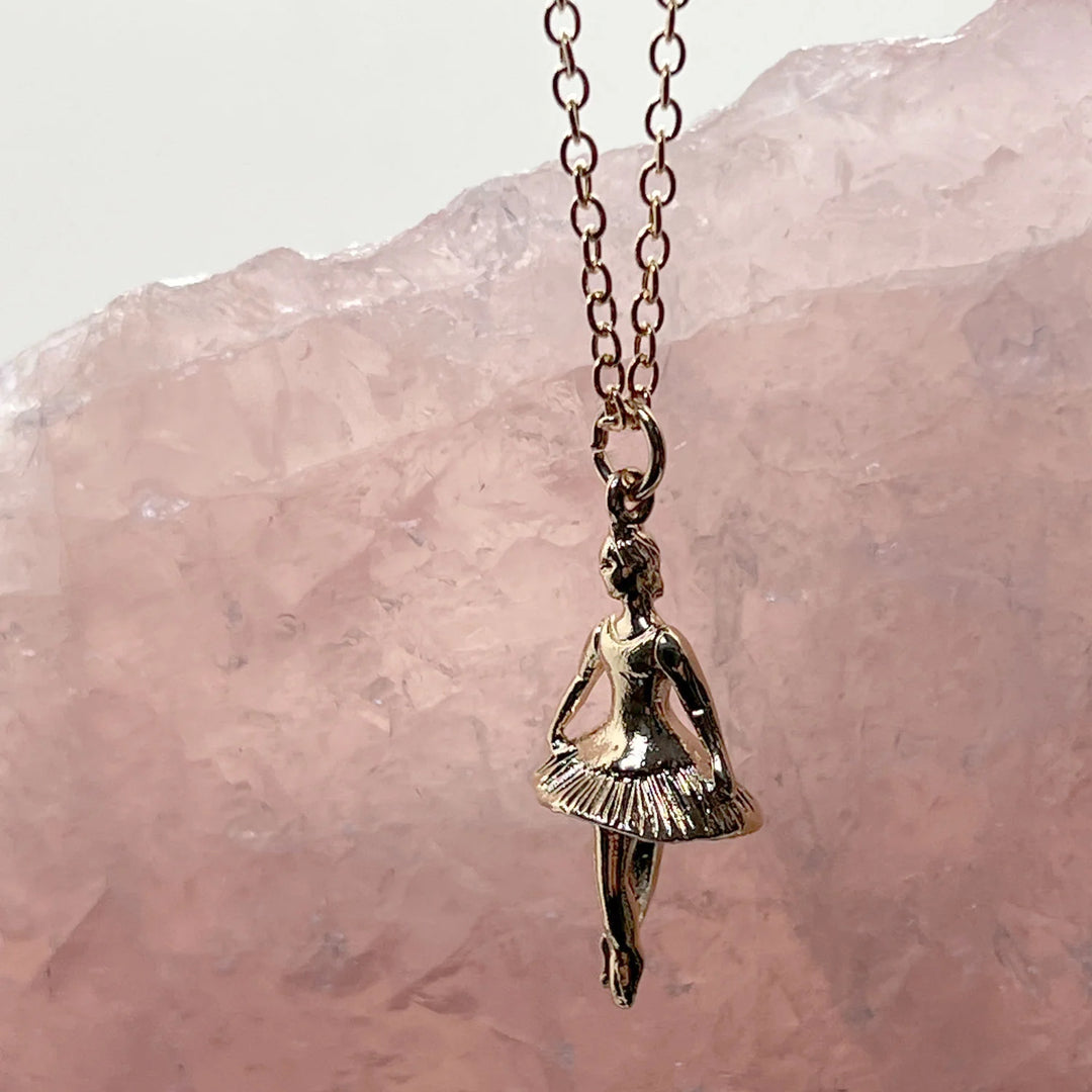 Carolina Ballerina Charm on Biba Chain Necklace