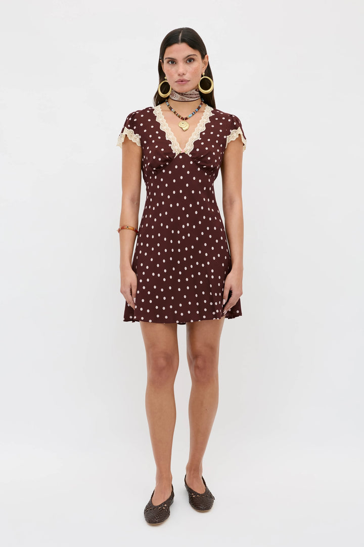 Cely Dress - Layla Dot Brown