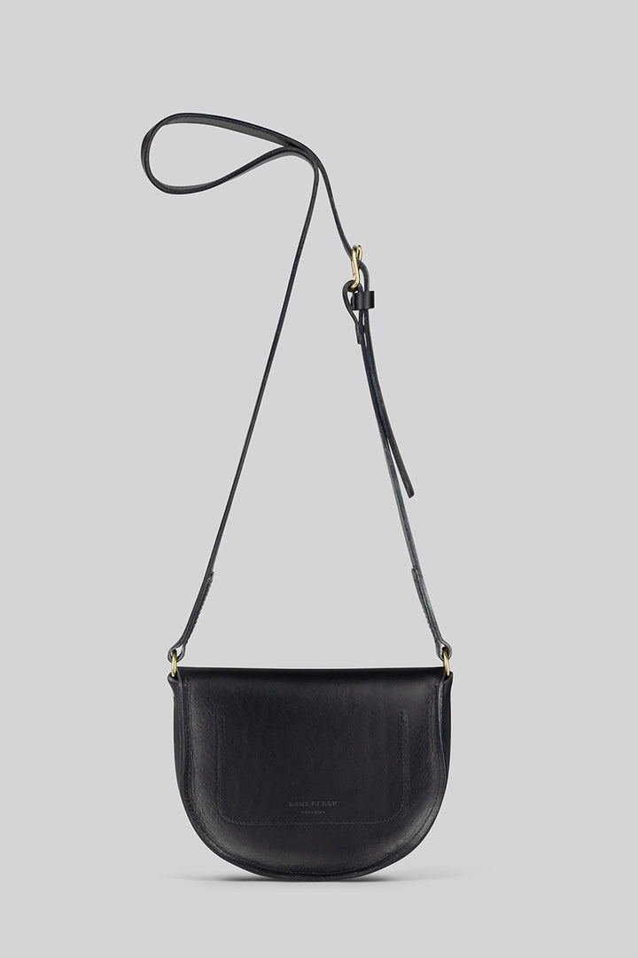 Coot Small Bag With Pull Lock - Black Smooth - Frontiers Woman