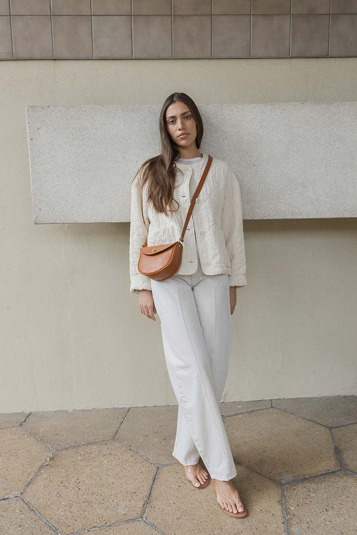 Coot Small Bag With Pull Lock - Tan Smooth - Frontiers Woman