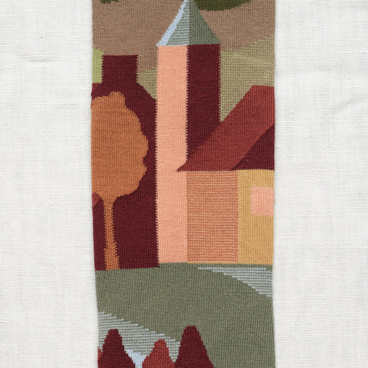 Autumn Landscape Knee-Highs - Green