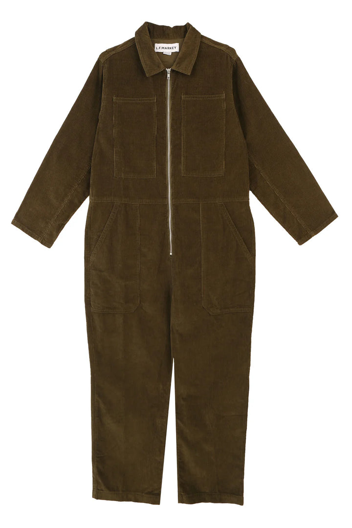 Dominic Boilersuit Corduroy - Dark Olive
