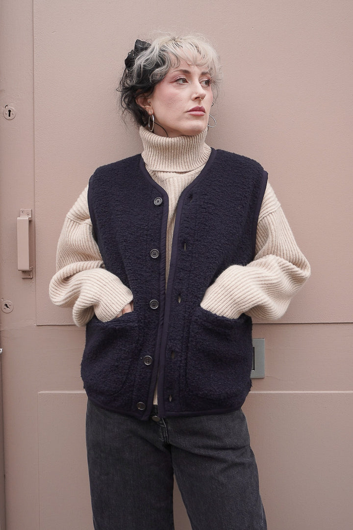 Lancaster Gilet - Navy Alvar Fleece