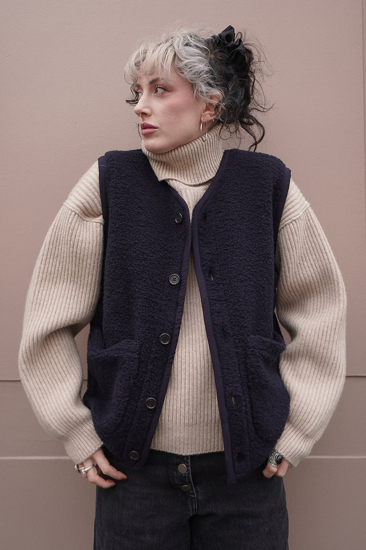 Lancaster Gilet - Navy Alvar Fleece