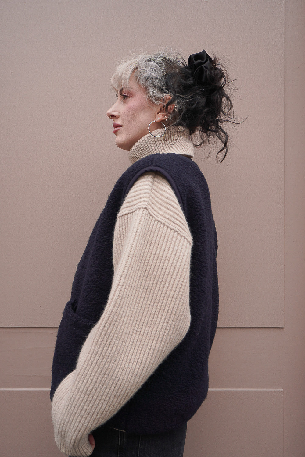 Lancaster Gilet - Navy Alvar Fleece