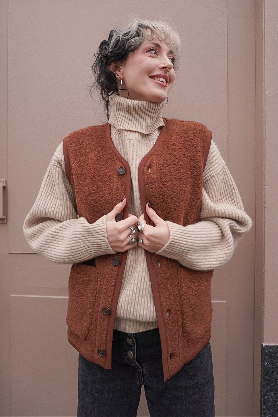 Lancaster Gilet - Cumin Alvar Fleece