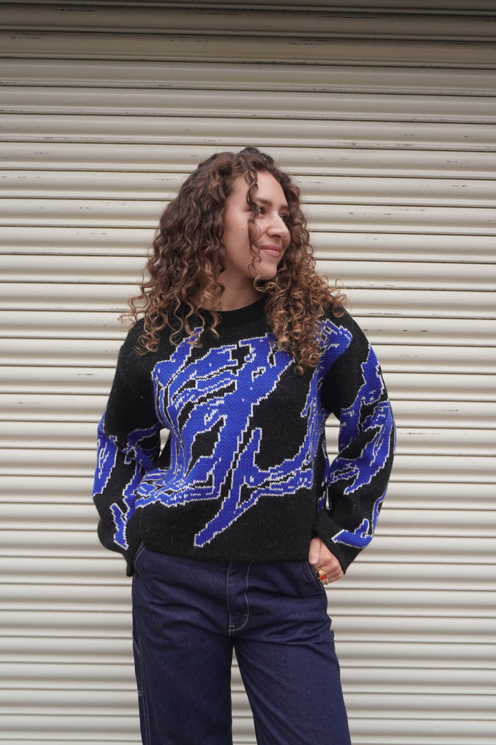 Gill Sweater - Black/Blue