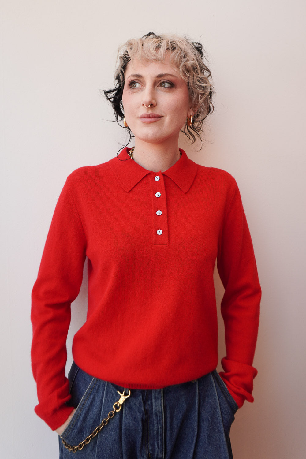 Cashmere Polo - Rose