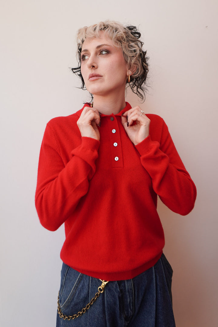 Cashmere Polo - Rose