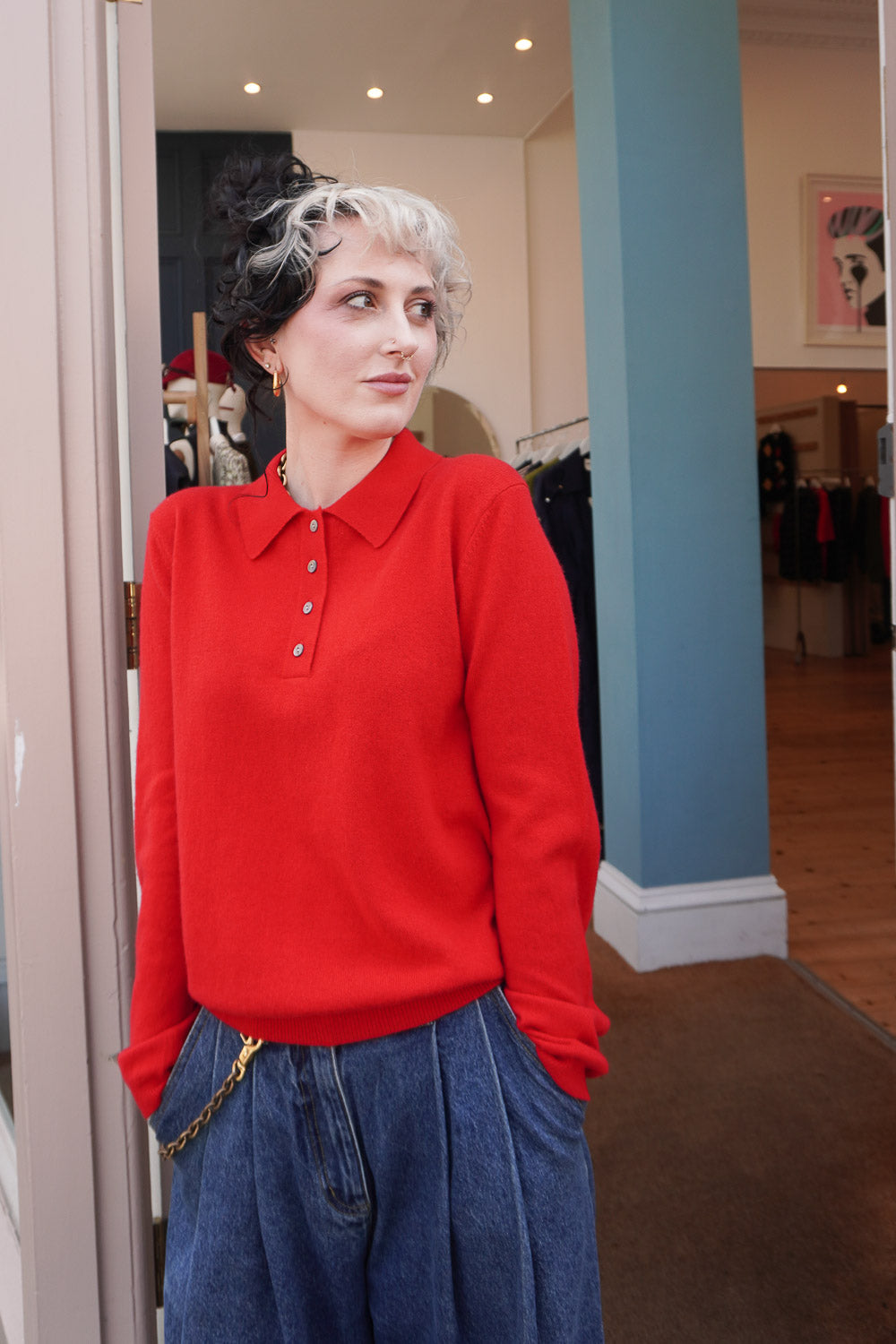 Cashmere Polo - Rose