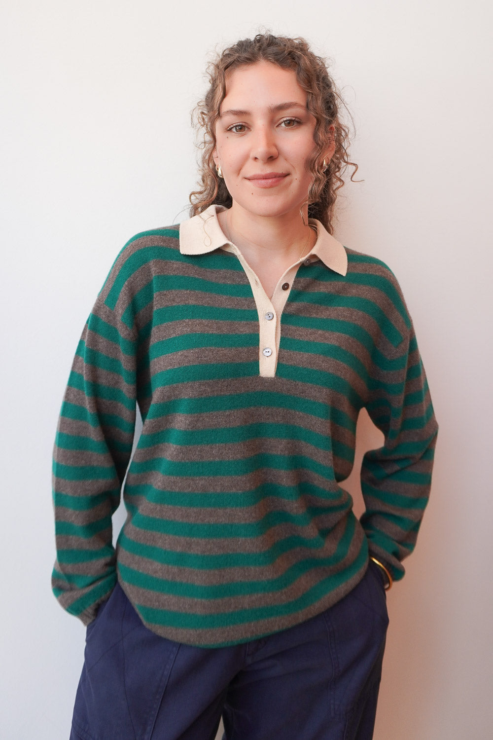 Rugby Shirt - Macaroon/Umber/Petrol