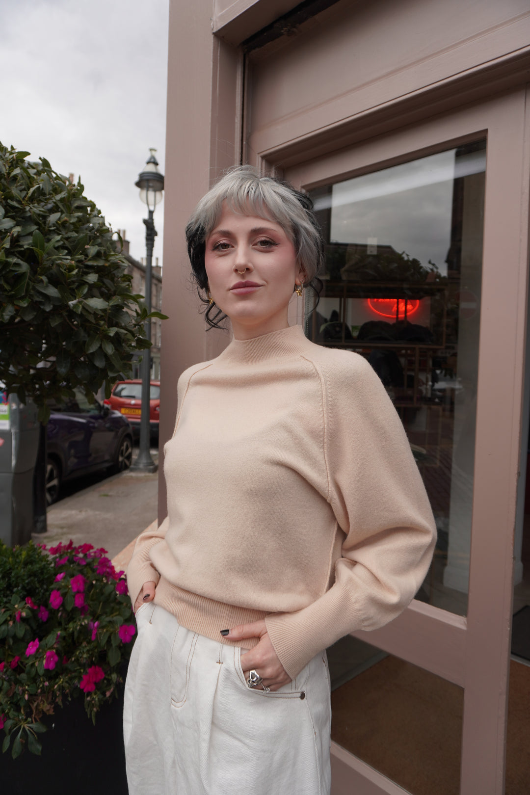 Exposed Raglan Crew - Oatmeal