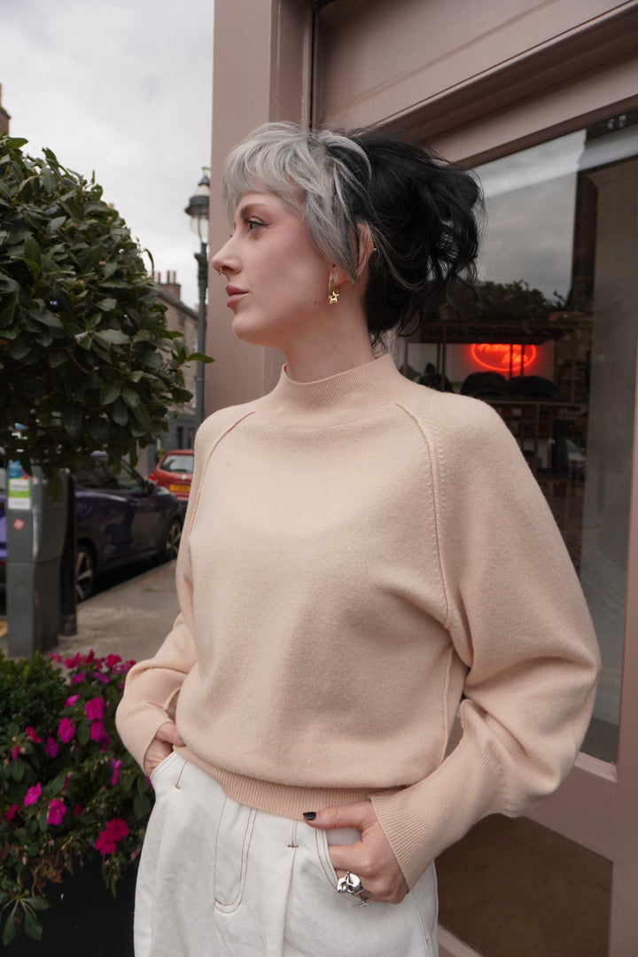 Exposed Raglan Crew - Oatmeal